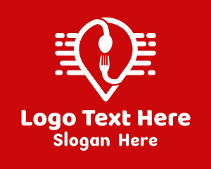 Food Location Pin Logo