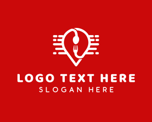 Diner - Food Location Pin logo design