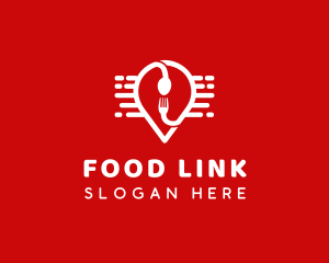 Food Location Pin logo design