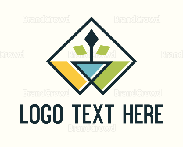 Geometric Sapling Reforestation Campaign Logo