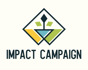 Campaign - Geometric Sapling Reforestation Campaign logo design