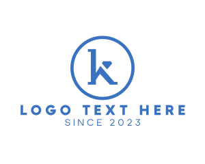 Letter K - Minimalist Jewelry Diamond Letter K logo design