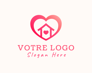 Love House Heart Logo