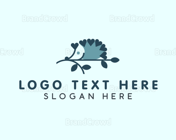 Cute Hedgehog Branch Logo