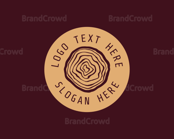 Woodwork Log Craft Logo