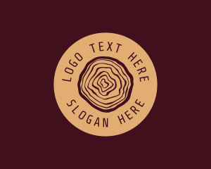 Hipster - Woodwork Log Craft logo design