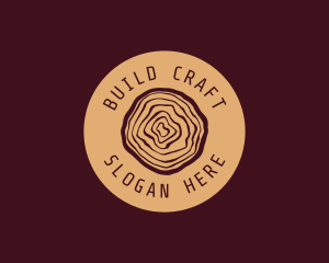 Woodwork Log Craft logo design