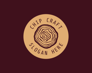 Woodwork Log Craft logo design