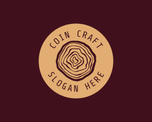 Woodwork Log Craft logo design