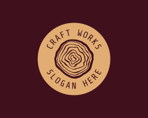 Crafting - Woodwork Log Craft logo design