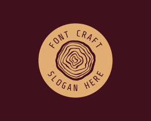 Woodwork Log Craft logo design