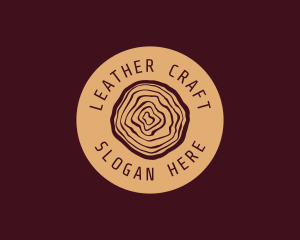 Woodwork Log Craft logo design