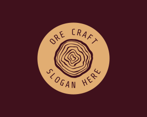 Woodwork Log Craft logo design