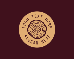 Woodwork Log Craft Logo