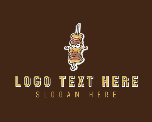 Character - Kebab Barbecue Grill logo design