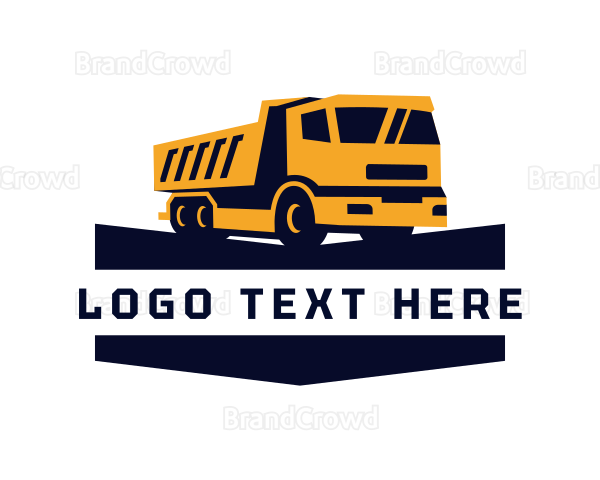 Construction Dump Truck Logo