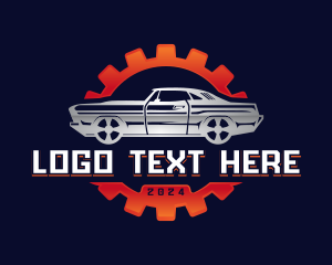Rental - Car Garage Mechanic logo design