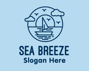 Sailing - Sailing Ocean Boat Yacht logo design