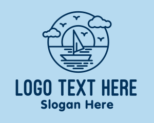 Ocean - Sailing Ocean Boat Yacht logo design
