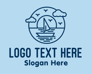 Sailing Ocean Boat Yacht Logo