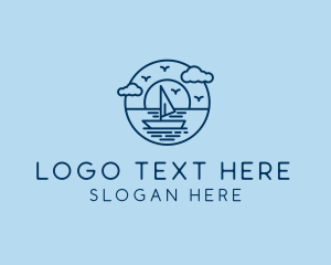 Bay - Sailing Ocean Boat Yacht logo design