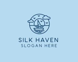 Sailing Ocean Boat Yacht logo design