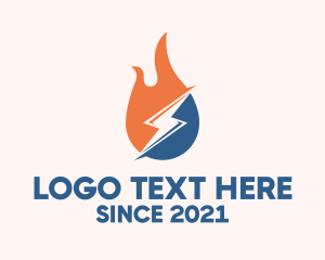 Heating - Heating & Cooling Energy logo design