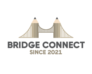 Bridge - Art Pencil Bridge logo design