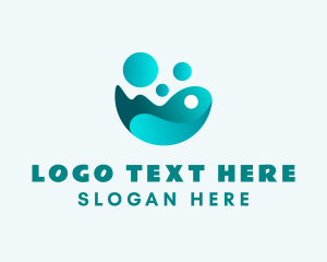Dry Cleaner - Aqua Water Cleaning logo design