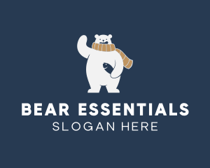 Polar Bear Scarf logo design