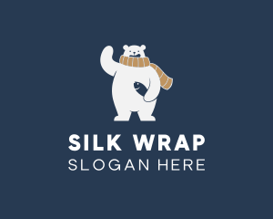 Polar Bear Scarf logo design