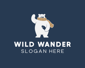 Polar Bear Scarf logo design