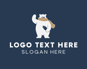 Winter - Polar Bear Scarf logo design