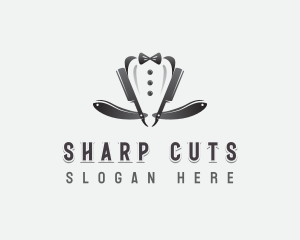 Cut - Haircut Razor Grooming logo design