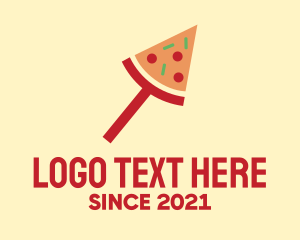 Italian Flag - Modern Pizza Slice logo design