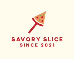 Modern Pizza Slice logo design