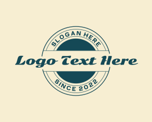 Old School - Elegant Script Circle logo design