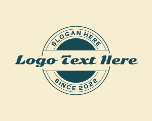 Retro - Elegant Script Circle logo design