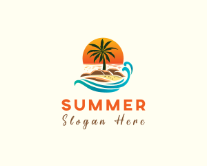 Wave Tropical Resort logo design