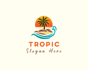 Wave Tropical Resort logo design