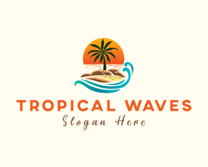 Wave Tropical Resort logo design