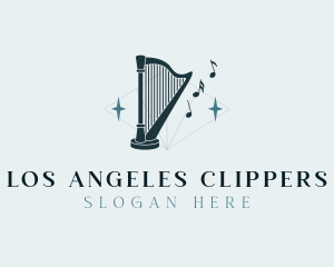 Harp Music Instrument Logo