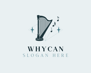 Instrument - Harp Music Instrument logo design