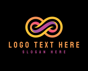 Telecommunication - Business Gradient Infinity Loop logo design