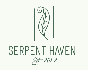 Herbal Spiral Leaf logo design