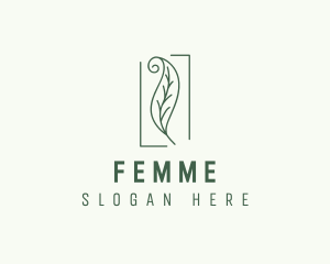 Herbal Spiral Leaf logo design