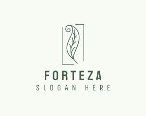 Herbal Spiral Leaf logo design