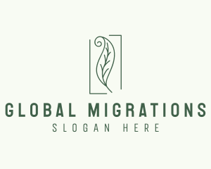 Herbal Spiral Leaf logo design