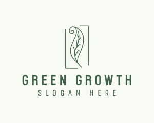 Herbal Spiral Leaf logo design