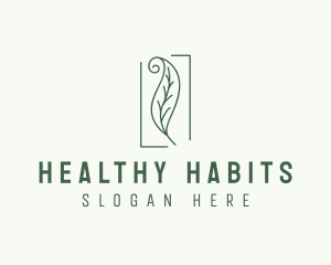 Herbal Spiral Leaf logo design